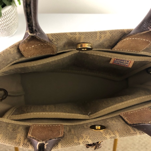 Dooney & Bourke Signature Logo Canvas/Leather Tassel Bag - Picture 8 of 16